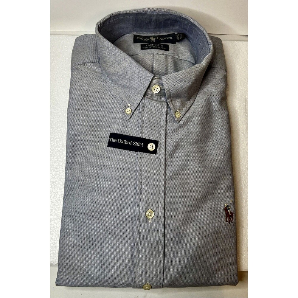 Ralph Lauren Blue Classic Fit Oxford Dress Shirt NWT 16/34 16-34